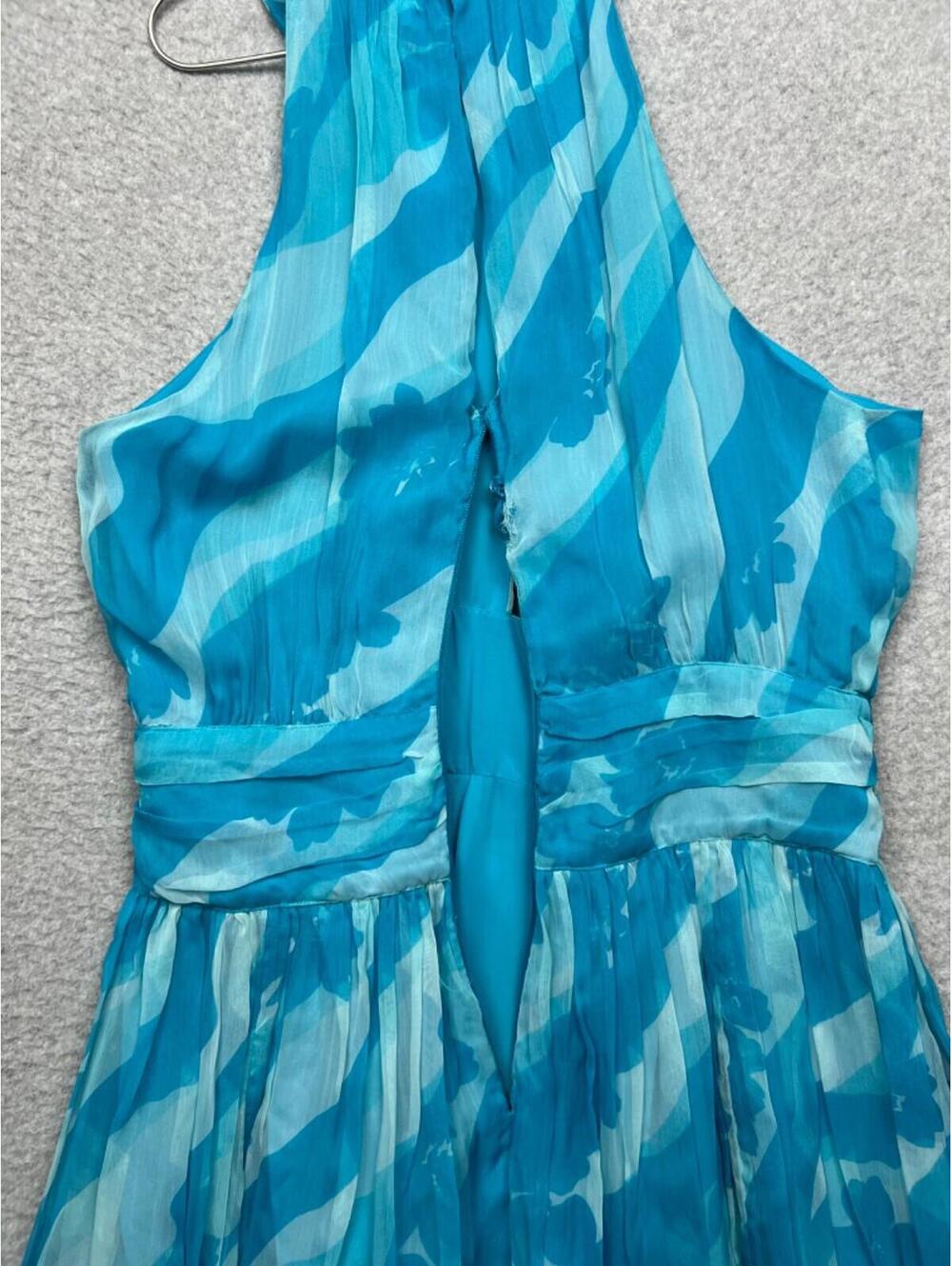 Ramy Brook Womens Zoya Chiffon Maxi Gown Dress 8 FLowy Feminine Boho Classy - Picture 6 of 16
